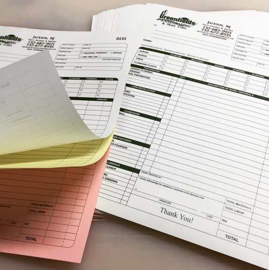 8.5 x 11 3Part NCR Forms