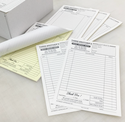 8.5 x 5.5 2Part NCR Forms