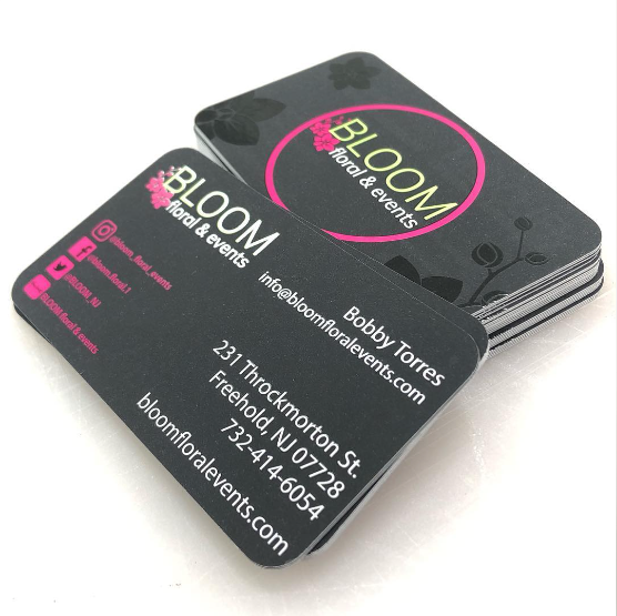 Spot UV Cards Suede Business Cards