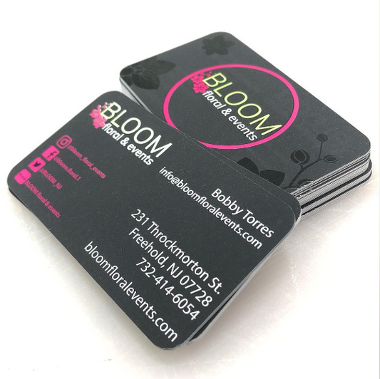 Spot UV Cards Suede Business Cards